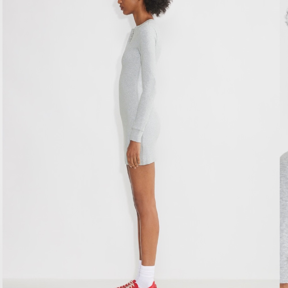 Aritzia Home Stretch Long Sleeve Henley Dress (NWT) - Picture 3 of 6